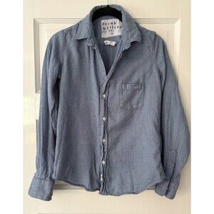 Frank & Eileen 'Barry' Button-Up Shirt Blue Size XXS W Stretch